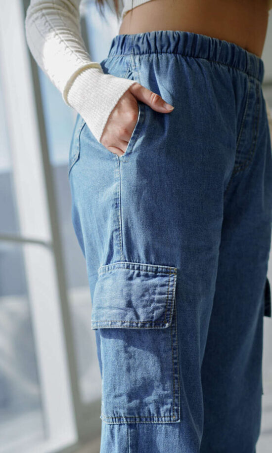 Wide cargo cintura elástico -art129-