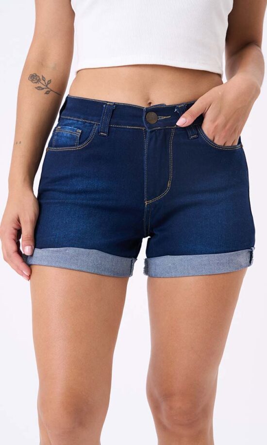 Short elastizado con dobladillo -art146-