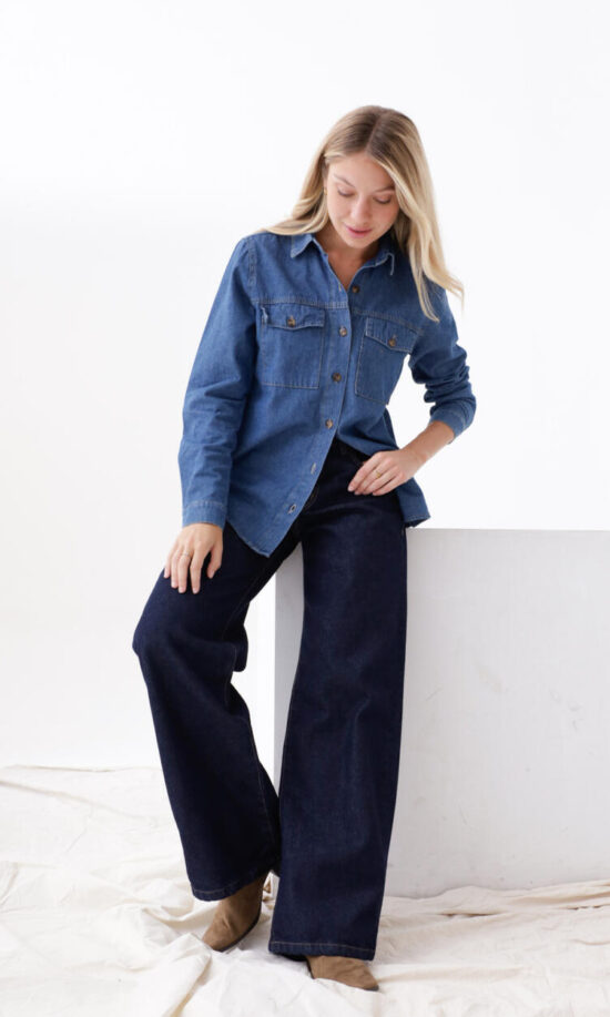 Camisa jean dos bolsillos -art22-