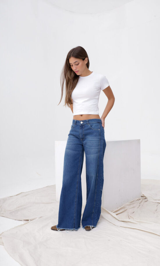 Wide leg con cintura elástizada -art142-