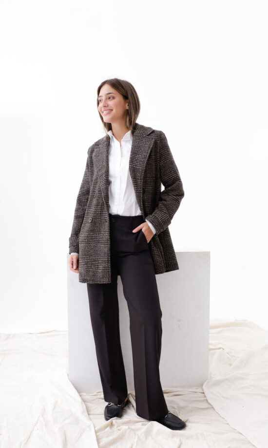 Tapado de paño cruzado cuadrillé -art210-