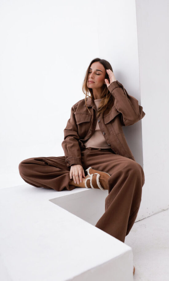 Campera jean choco -art47- NUEVO