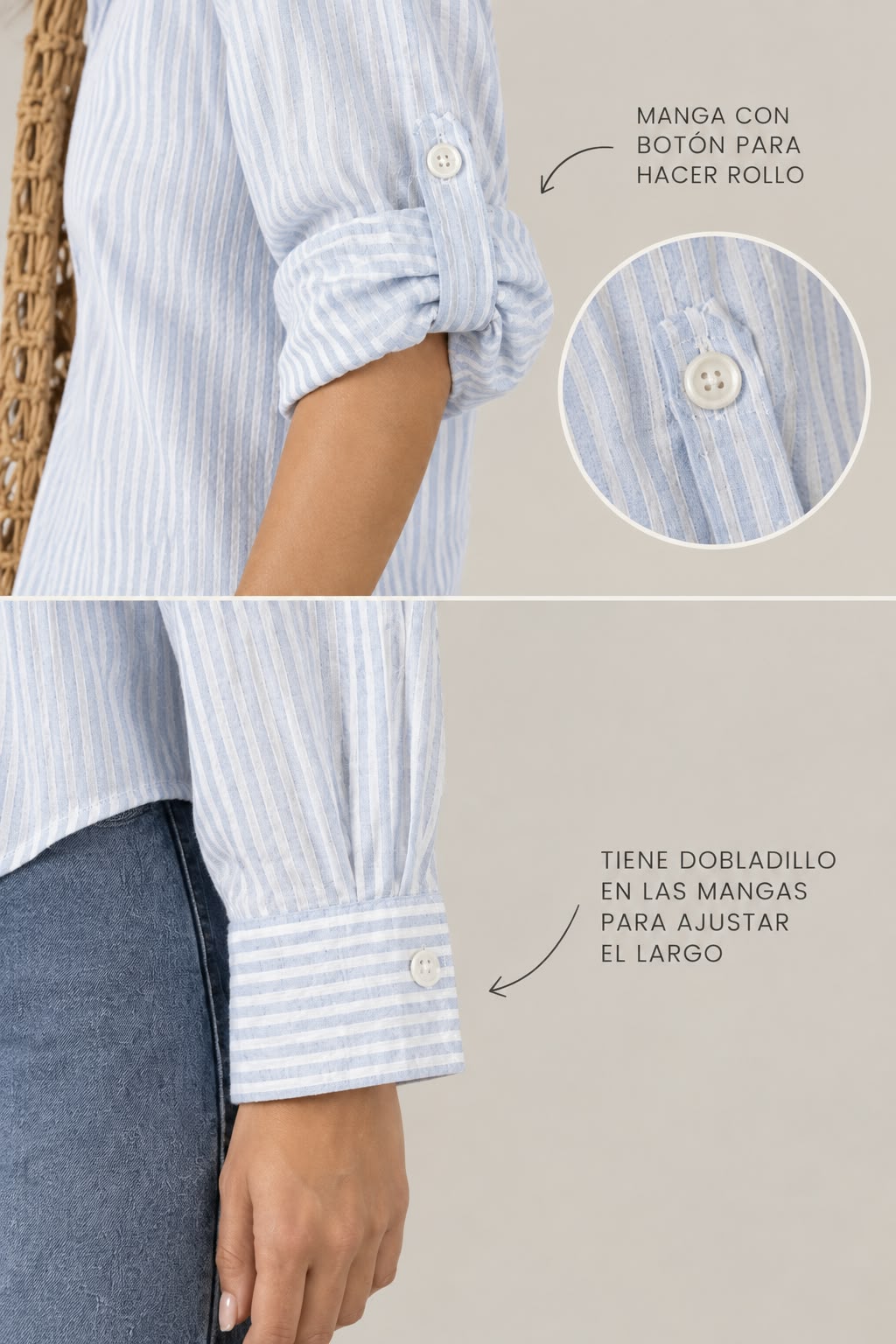 camisa rayada de lino. 2