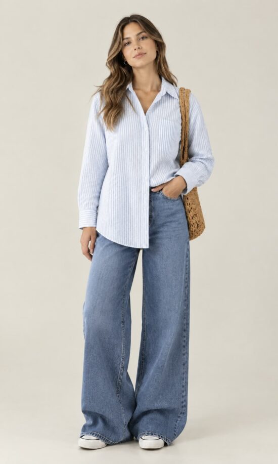 Camisa rayada de lino -art 289-