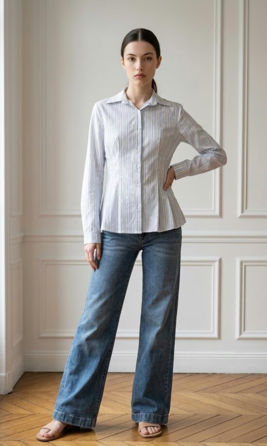 Camisa poplin a tablas -ca291-